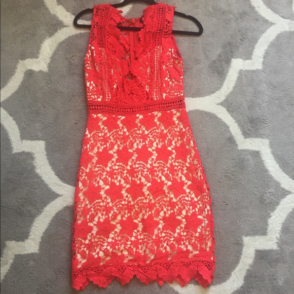 Red Lace Dress! Perfect for Valentine's Day! - Picture 2 of 4